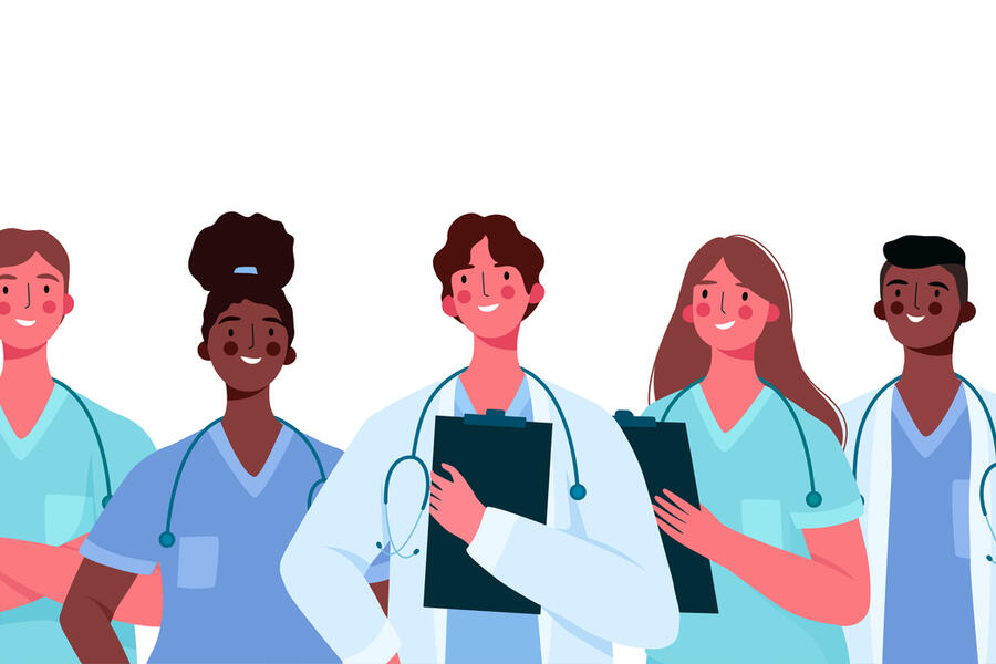 Illustration of medical professionals